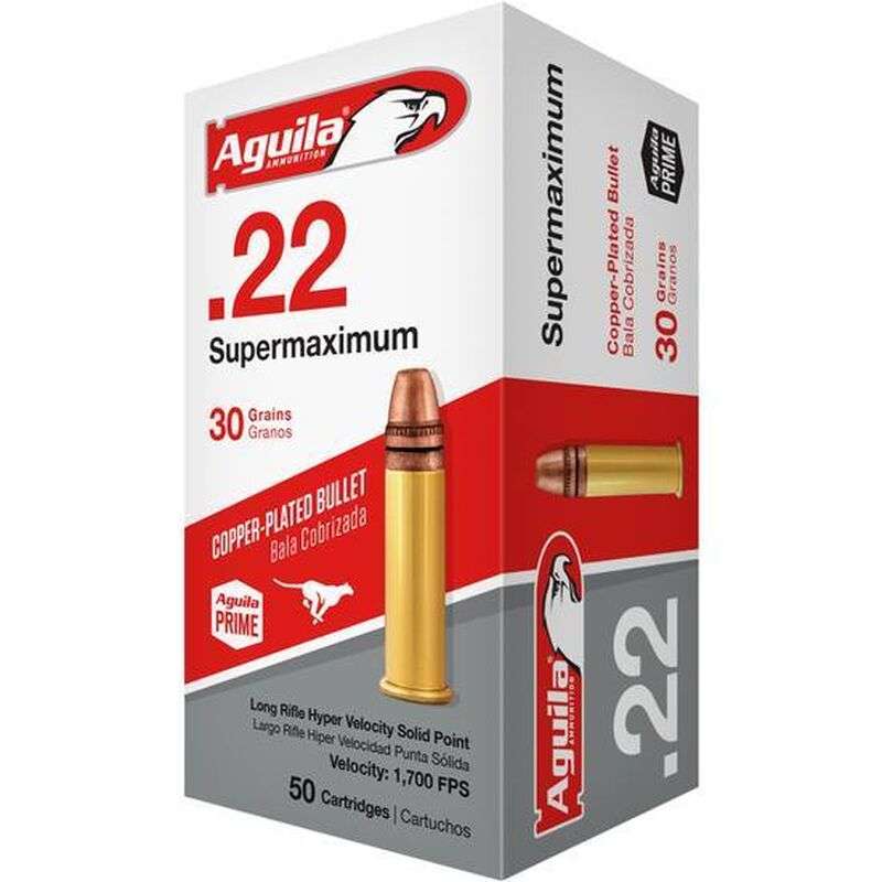 Aguila 1B222298 Special Supermaximum 22 LR 30 gr Solid Point 50 Bx/ 100 Cs