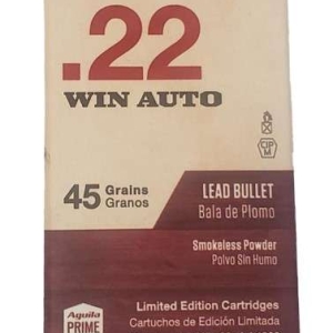 Aguila 1B222504 Rifle  22 Win 45 gr Lead Round Nose (LRN) 50 Bx/ 100 Cs