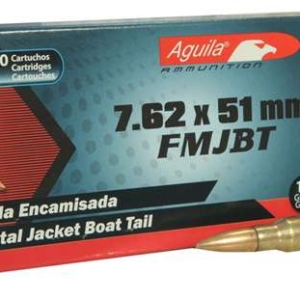 Aguila 1E762110 Rifle  7.62x51mm NATO 150 gr Full Metal Jacket Boat Tail (FMJBT) 20 Bx/ 25 Cs