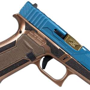 GLOCK 43X MOS 9MM BLUE HUSH GOLD BARREL 10RD