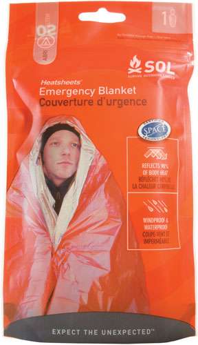 Adventure Medical Kits 01401222 SOL Emergency Blanket Orange w/Silver Lining