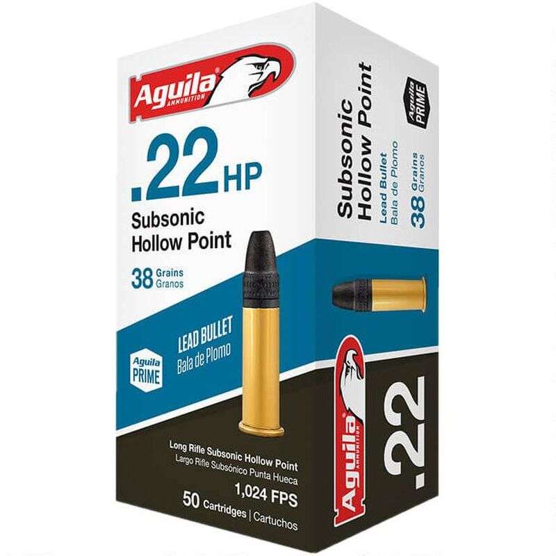 Aguila 1B222268 Standard 22 LR 38 gr Hollow Point (HP) 50 Bx/ 100 Cs