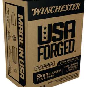 Winchester Ammo WIN9S USA Forged  9mm Luger 115 gr Full Metal Jacket (FMJ) 150 Bx/ 5 Cs
