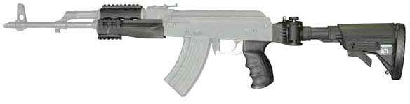 Advanced Technology B2401250 Strikeforce Stock Package Adj 6 Position Side Folding Destroyer Gray Synthetic for AK-47