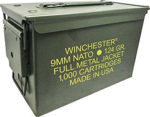 Winchester Ammo Q4318AC USA  9mm NATO 124 gr Full Metal Jacket (FMJ) 1000 Bx/ 1 Cs