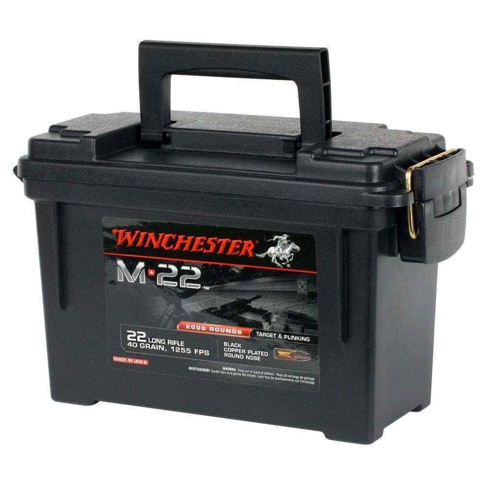 Winchester Ammo S22LRTPB M-22  22 LR 40 gr Black Copper Plated Round Nose 2000 Bx/ 2 Cs