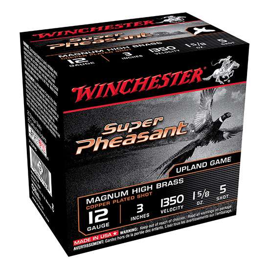Winchester Ammo X123PH5 Super Pheasant Magnum High Brass 12 Gauge 3" 1 5/8 oz 5 Shot 25 Bx/ 10 Cs