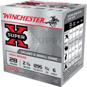 Winchester Ammo X286 Super-X High Brass 28 Gauge 2.75" 3/4 oz 6 Shot 25 Bx/ 10 Cs