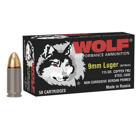 WOLF 9MM 115G FMJ 50BX