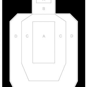 Action Target IPSCPBKB100 High Visibility IPSC/USPSA Silhouette Hanging Heavy Paper Target 23" x 35" 100 Per Box