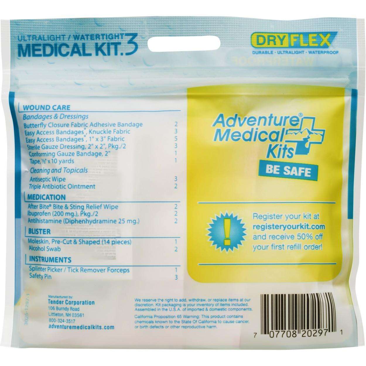 Adventure Medical Kits 01250297 Ultralight/Watertight .3 Medial Kit
