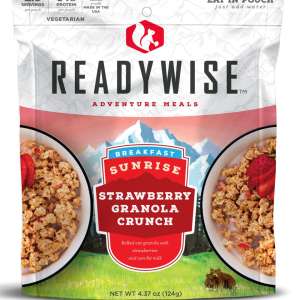 Wise Foods RW05-007 Outdoor Food Kit Sunrise Strawberry Granola Crunch Breakfast Entree 6 Per Case 2.5 Servings Outdoor Camping Pouches