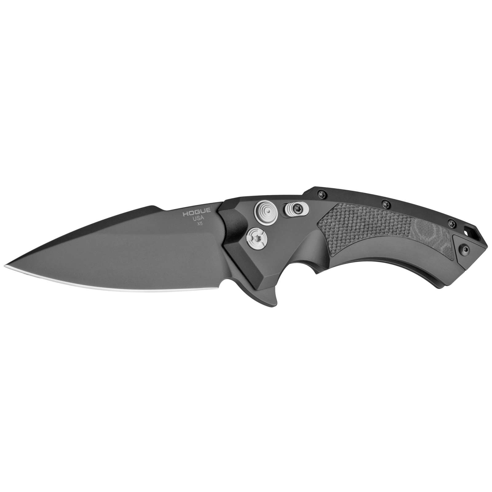 X5 4" Folder CPM154 Spear Point Blade Black Finish - Black Aluminum Frame G-Mascus Black G10 Insert