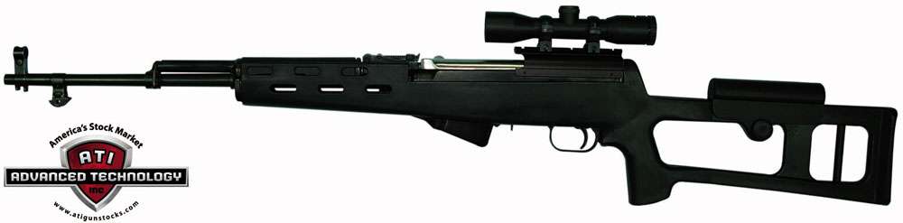 ADV. TECH. STOCK FOR SKS RIFLE FIBERFORCE STYLE BLACK SYN