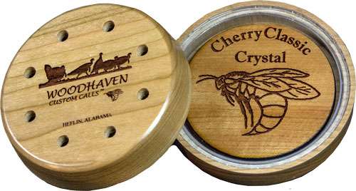 WOODHAVEN CUSTOM CALLS WH055 Cherry Classic Crystal Friction Call Turkey Yelps, Clucks