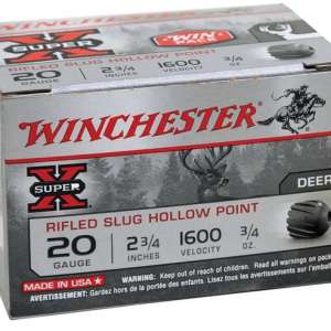 Winchester Ammo X20RSM5VP Super-X Rifled Slug Hollow Point 20 Gauge 2.75" 3/4 oz 15 Bx/ 10 Cs