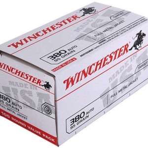 Winchester Ammo USA380VP USA  380 ACP 95 gr Full Metal Jacket (FMJ) 100 Bx/ 5 Cs