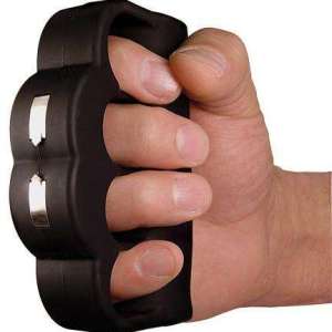 Zap ZAPBK950 Blast Knuckles Stun Gun/Brass Knuckles Portable 12.5 oz Contact Black