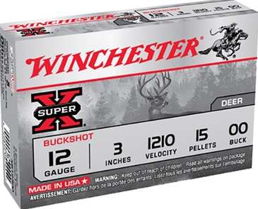 Winchester Ammo XB12300 Super-X  12 Gauge 3" Lead 15 Pellets 00 Buck Shot 5 Bx/ 50 Cs