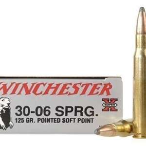 Winchester Ammo X30062 Super-X  30-06 Springfield 125 gr Pointed Soft Point (PSP) 20 Bx/ 10 Cs