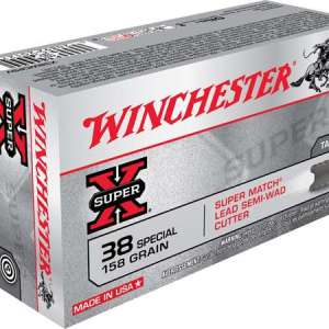 Winchester Ammo X38WCPSV Super-X  38 Special 158 gr Lead Semi Wadcutter (LSWC) 50 Bx/ 10 Cs