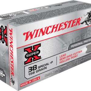 Winchester Ammo X38SPD Super-X 38 Special +P 158 gr Lead Semi Wadcutter HP 50 Bx/ 10 Cs