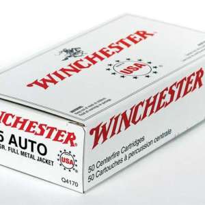 Winchester Ammo Q4170 USA  45 ACP 230 gr Full Metal Jacket (FMJ) 50 Bx/ 10 Cs