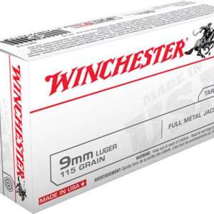 Winchester Ammo Q4172 USA  9mm Luger 115 gr Full Metal Jacket (FMJ) 50 Bx/ 10 Cs