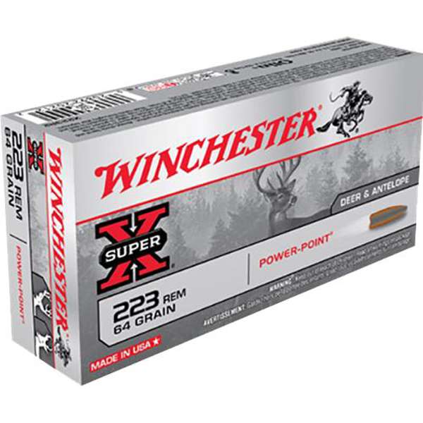 Winchester Ammo X223R2 Super-X  223 Rem 64 gr Power-Point (PP) 20 Bx/ 10 Cs
