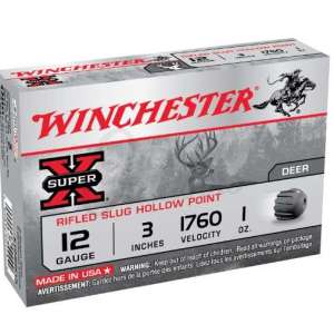 Winchester Ammo X123RS15 Super-X Rifled Slug Hollow Point 12 Gauge 3" 1 oz 5 Bx/ 50 Cs