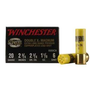 Winchester Ammo X203XCT5 Double X Magnum 20 Gauge 3" 1 1/4 oz 5 Shot 10 Bx/ 10 Cs