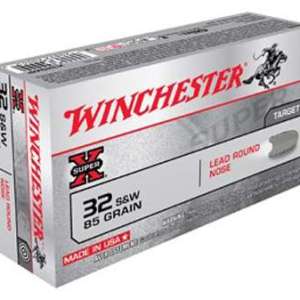Winchester Ammo X32SWP Super-X 32 S&W 85 gr Lead Round Nose (LRN) 50 Bx/ 10 Cs