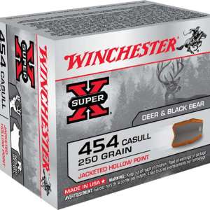 Winchester Ammo X454C3 Super-X 454 Casull 250 gr Jacketed Hollow Point (JHP) 20 Bx/ 10 Cs