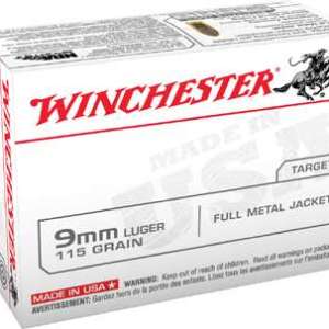 Winchester Ammo USA9MMVP USA  9mm Luger 115 gr Full Metal Jacket (FMJ) 100 Bx/ 10 Cs