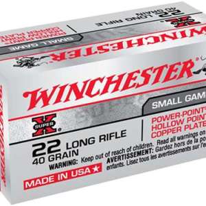 Winchester Ammo X22LRPP Super-X  22 LR 40 gr Power-Point (PP) 50 Bx/ 100 Cs