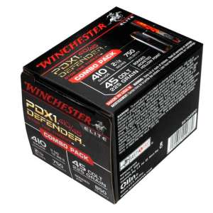 Winchester Ammo S41045PD Defender  410/45 Colt (LC) 2.5" 1/2 oz 3 Defense Discs, 12 BBs Shot 20 Bx/ 10 Cs