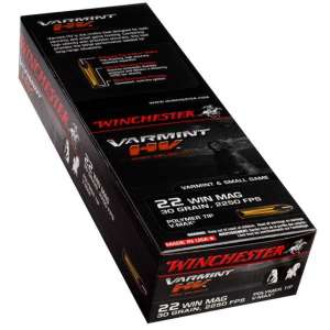 Winchester Ammo S22M2PT Varmint HV  22 Mag 30 gr V-Max 50 Bx/ 20 Cs