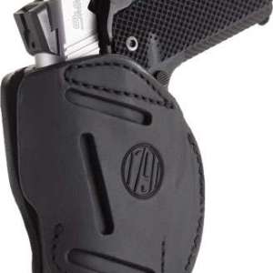 1791 Gunleather 3WH1SBLA 3 Way  Black Leather OWB 1911 3-4" Ambidextrous Hand