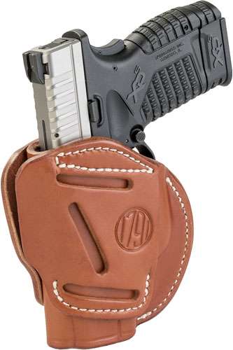 1791 Gunleather 3WH4CBRA 3 Way Brown Leather OWB Sprgfld XD, XD-S/Walther G2C, PPS Ambidextrous Hand