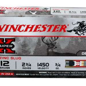 Winchester Ammo X12RS15LF Super-X Zinc Slug 12 Gauge 2.75" 3/4 oz 5 Bx/ 50 Cs