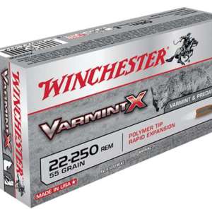 Winchester Ammo X22250P Varmint X  22-250 Rem 55 gr Polymer Tip 20 Bx/ 10 Cs