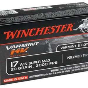 Winchester Ammo S17W20 Varmint HV  17 WSM 20 gr Polymer Tip 50 Bx/ 10 Cs