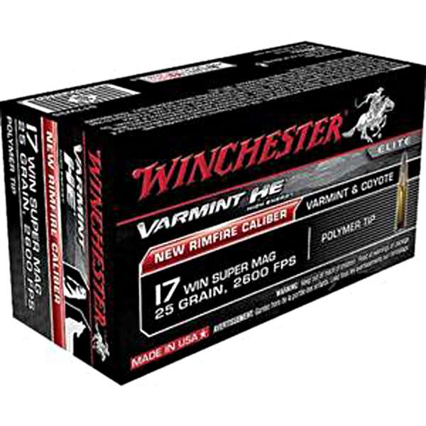 Winchester Ammo S17W25 Varmint HE  17 WSM 25 gr Polymer Tip 50 Bx/ 10 Cs