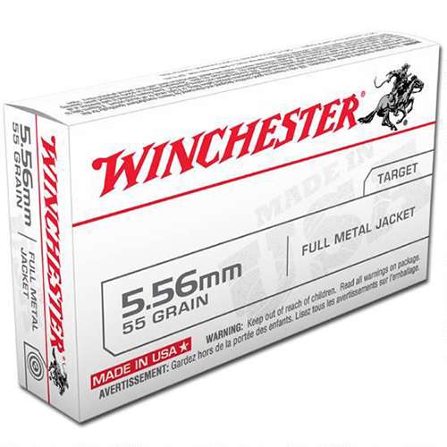 Winchester Ammo Q3131KY USA 5.56x45mm NATO 55 gr Full Metal Jacket Lead Core (FMJLC) 20 Bx/ 50 Cs