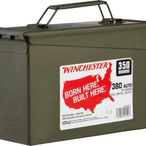 Winchester Ammo WW380C USA  380 ACP 95 gr Full Metal Jacket (FMJ) 350 Can/ 2 Cs