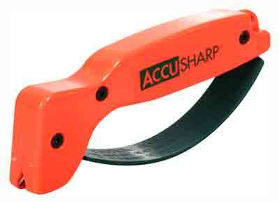 Accusharp 014C Knife Sharpener  Tungsten Carbide Sharpener Plastic Handle Orange