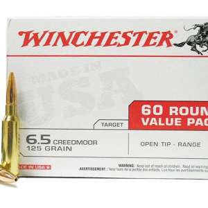 Winchester Ammo USA65CMVP USA Ready Value Pack 6.5 Creedmoor 125 gr Open Tip 60 Bx/ 4 Cs