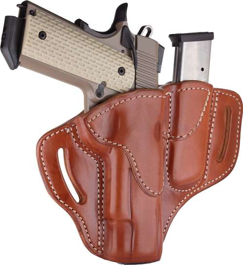 1791 Gunleather BH1M1CBRR BH1M1 Classic Brown Leather OWB Browning Hi-Power/Colt 1911/Sig Sauer 1911 Right Hand