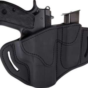 1791 Gunleather BH21M12SBLR BH2.1M1.2 Stealth Black Leather OWB Glock 19,23,25-30/HK40c/S&W MP9, MP40 Right Hand