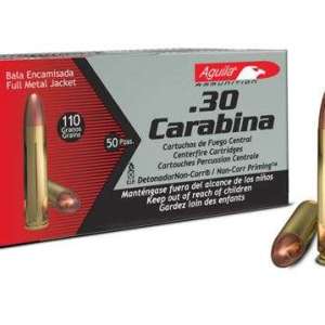 Aguila 1E302110 Rifle  30 Carbine 110 gr Full Metal Jacket (FMJ) 50 Bx/ 20 Cs